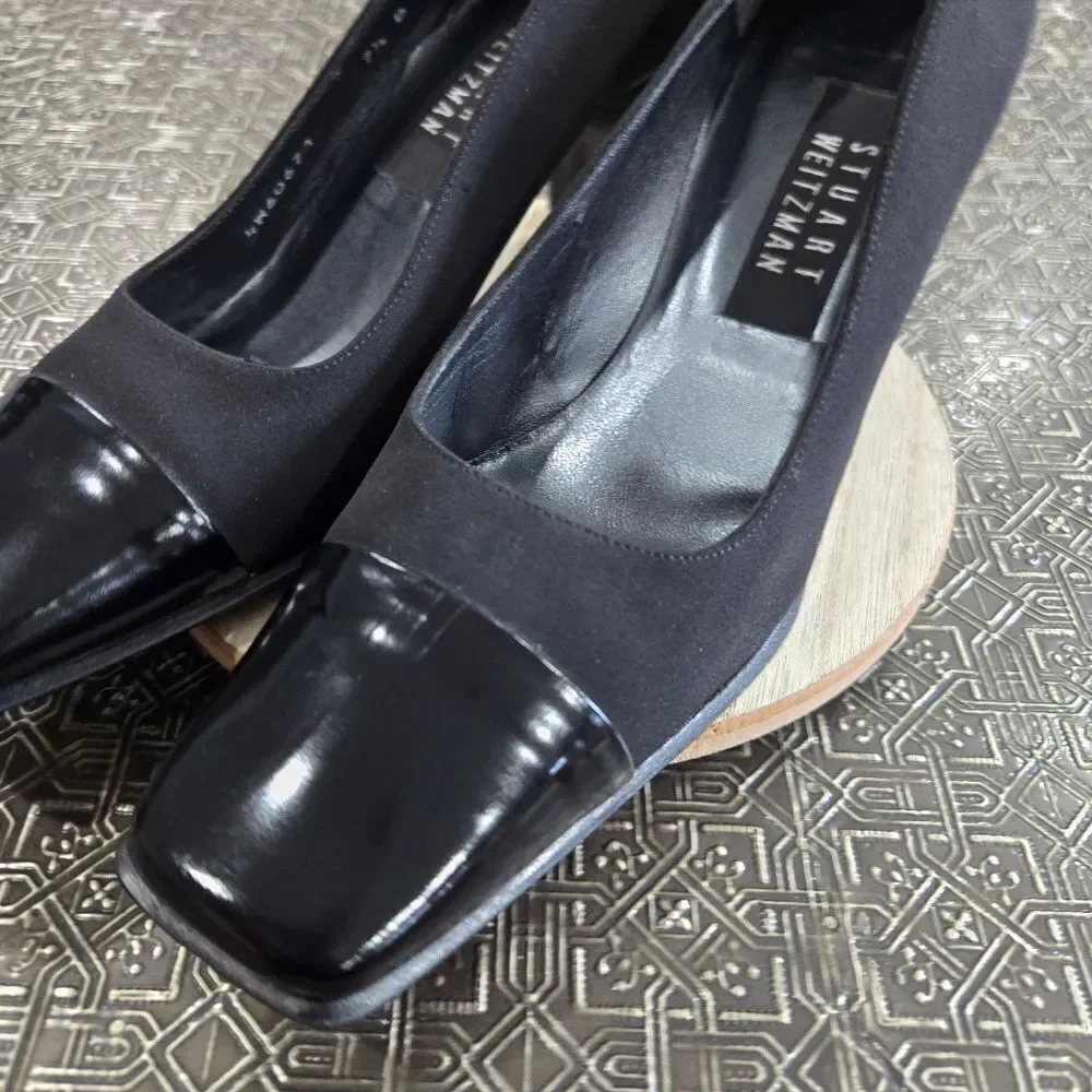 🐢 Stuart Weitzman Vintage Anna Black Pump Size 7.5
